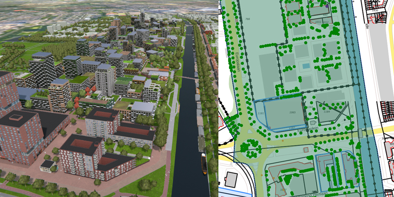 3D model Merwedekanaalzone, Utrecht